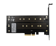 AXAGON Adapter wewnętrzny PCEM2-D, PCIe x4, 1x M.2 NVMe M-key + 1x SATA B-key slot, SP & LP - 730832 - zdjęcie 2